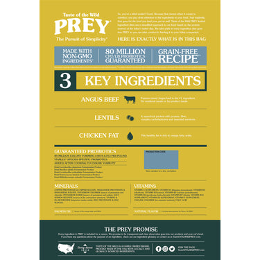PREY Angus Beef Limited Ingredient Formula for Cats - 2.7kg (6 lbs)